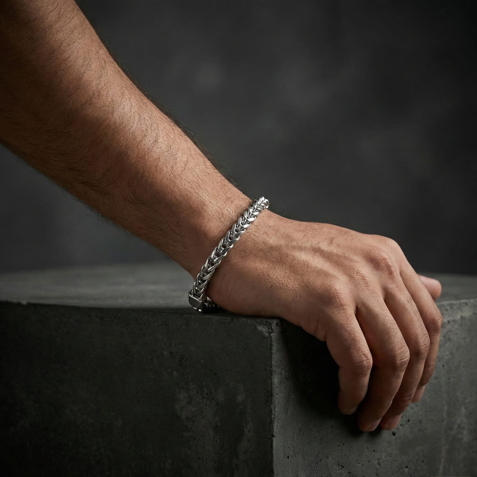 Silver Foxtail Weave Bracelet